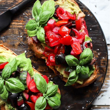 Beetroot & Olive Bruschetta